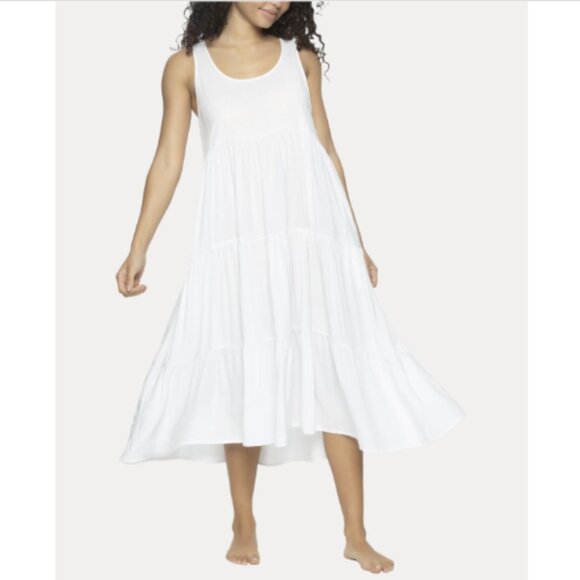 Felina Women's Isabelle MIDI Flowy Dress, White, NWT - Picture 2 of 4